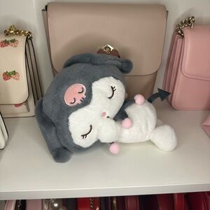 Kuromi Cute Gray and White Plush